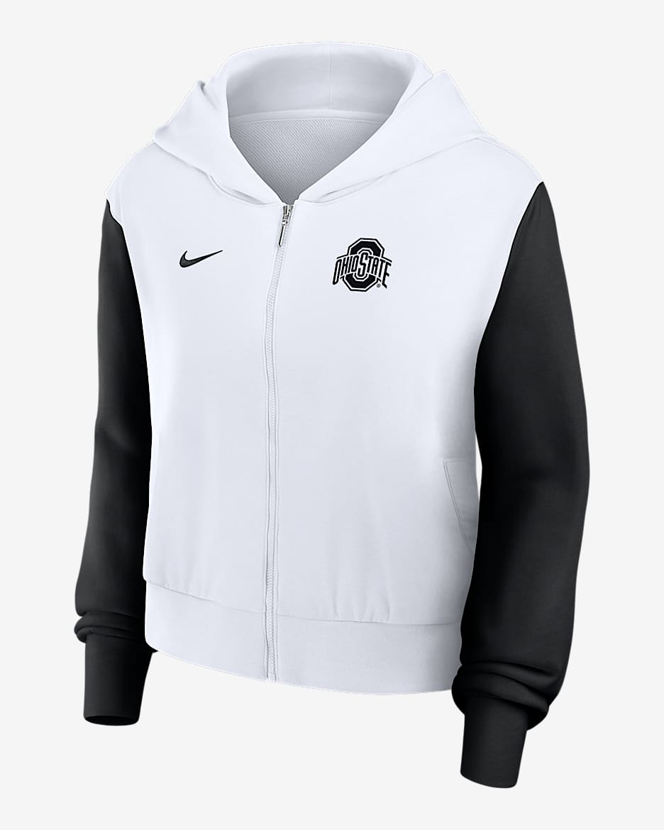 Ohio State Buckeyes Nike 1/4 Zip Hooded Scarlet Jacket